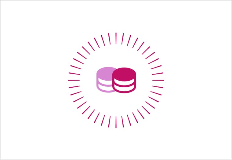 Stacked database discs frozen mid-refresh